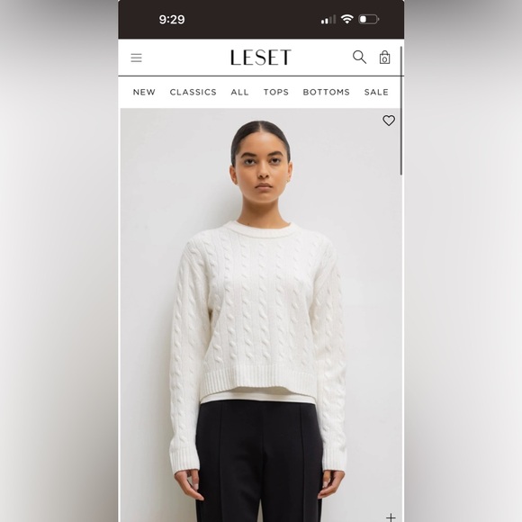 LESET Sweaters - Leset Zoe Cable Cashmere Cable Sweater
